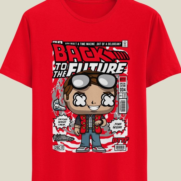 Back To The Future Pop Marty McFly Tee - Picture 1 of 2